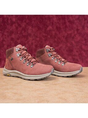 Merrell Women Ontario Mid Lace-up Vibram Mountain Walking Hiking Boots sz 7.5